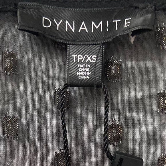 Dynamite Shoulder Tie Blouse NWT - Picture 9 of 10